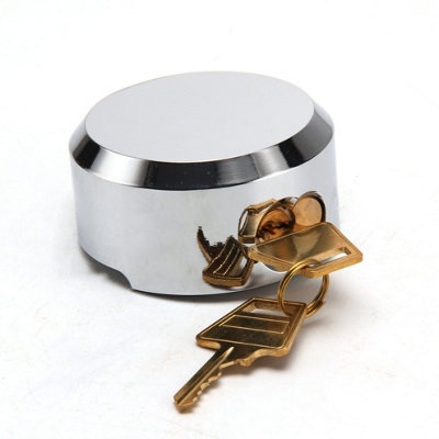 73mm Round Padlock Chrome WITH 2X KEYS