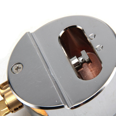 73mm Round Padlock Chrome WITH 2X KEYS