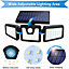74 LED Solar Powered Light With 3 Adjustable Modes