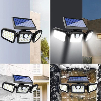 74 LED Solar Powered Light With 3 Adjustable Modes