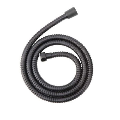 Black 1.2m Stainless Steel Flexible Shower Bidet Hose Double Interlock