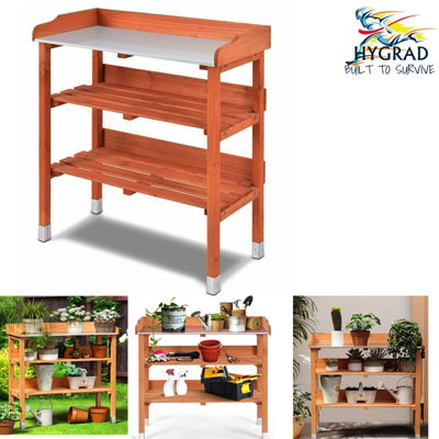 Hygrad Built to Survive Garden Work Station Planting Potting Work Bench Gardening Work Station Wooden Uk from B&Q