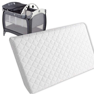  - New Baby Travel Cot Foam / MattressWaterproof Cover Extra Thick Quilted Fits Most Graco / M&p Toddler CotsBreathable Anti