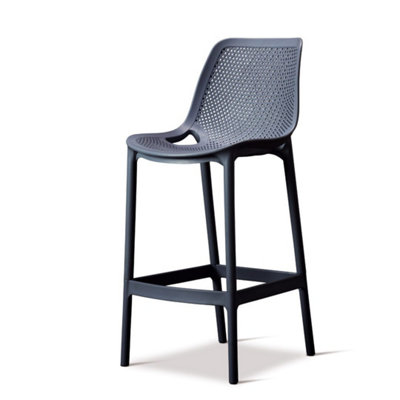 Netfurniture Unisex Grey Gunez Bar Stool Quality Large - Image 2