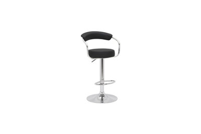 Lazio Matt Black Bar Stool Black from B&Q