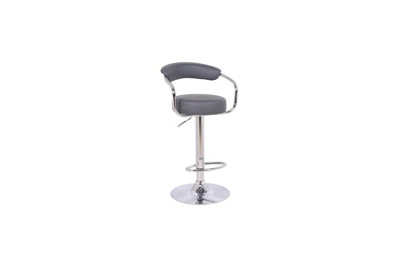Lazio Matt Black Bar Stool Charcoal from B&Q