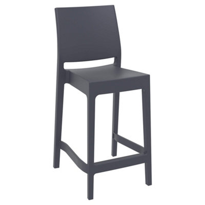 Spek Mid Height Bar Stool 65Dark Grey (Suitable For Outdoor) from B&Q