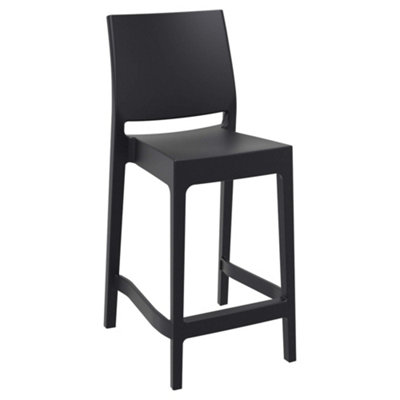 Spek Mid Height Bar Stool 65Black (Suitable For Outdoor) from B&Q