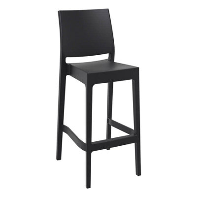 Spek Bar Stool 75Black (Suitable For Outdoor) from B&Q
