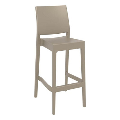 Spek Bar Stool 75 Taupe (Suitable For Outdoor) from B&Q
