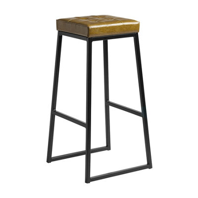 Fergner  Matt Black Metal FrameVintage Gold Uph Seat from B&Q
