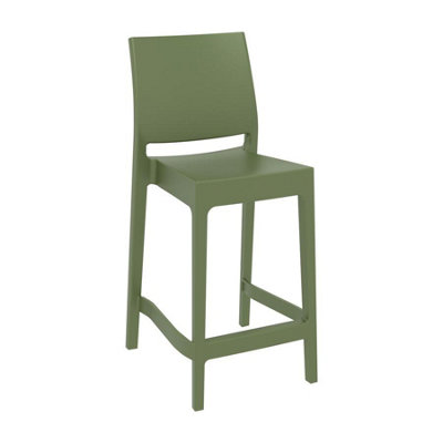 Haya Bar 65 StoolOlive Green from B&Q