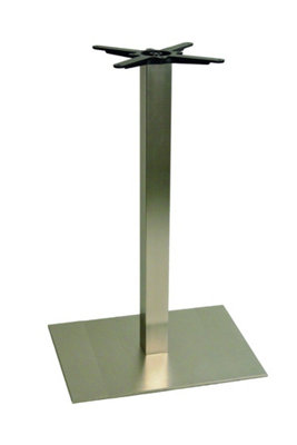  - Daniella Steel Rectangle Table Base Single Pedestal Poseur