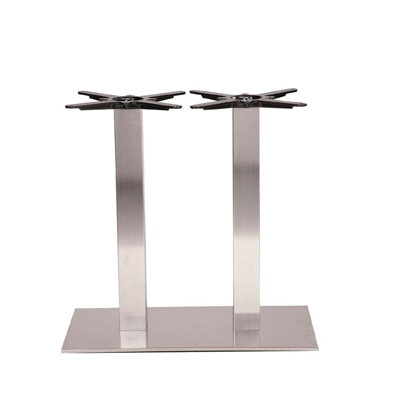  - Daniella Steel Rectangle Table Base Twin Dining