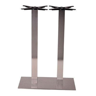  - Daniella Steel Rectangle Table Base Twin Poseur