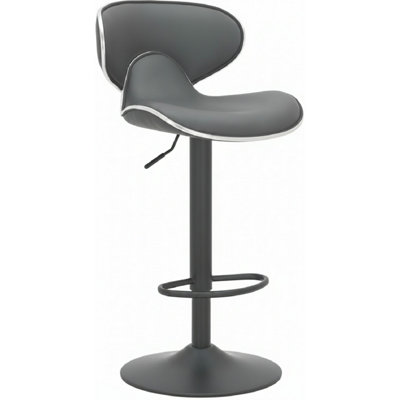  - Rasine Charcoal & Matt Black Bar Stool