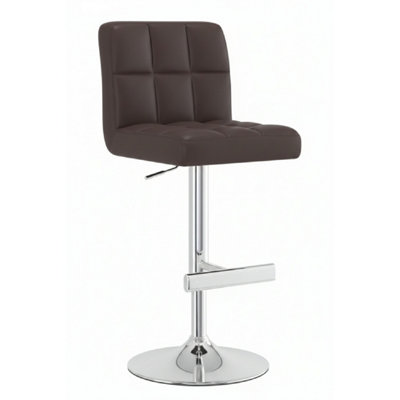  - Cuborn Brown Kitchen Breakfast Bar Stool Adjustable