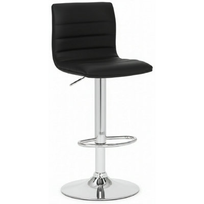 Netfurniture Unisex Black Crains Padded Kitchen Breakfast Bar Stool - Image 2