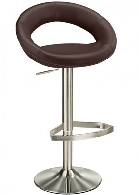 Lunar Adjustable Bar StoolBrown from B&Q