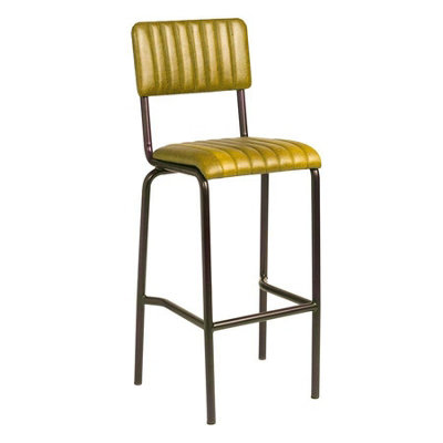 Creme Bar StoolRibbedLascariGold from B&Q