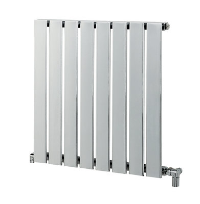 Heating Style Merlo Chrome Effect Horizontal Designer Radiator, (W)630Mm X (H)600Mm