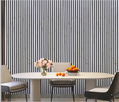  - Acoustic Slat Wall Panels White Marble 60 X 240Cm Pack Of 4 Slatted Decorative Panels Covers 5.76M²