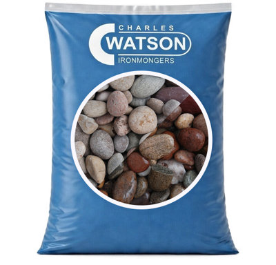 Charles Watson 20-30mm Scottish Pebbles Rounded Decorative Stones Large Approx. 20Kg Polybag from B&Q