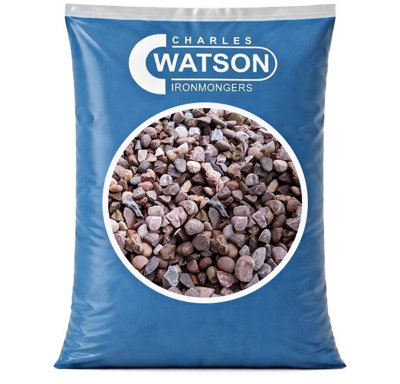 Charles Watson Cheshire Staffordshire Pink Gravel Landscaping 20mm Decorative Chippings Approx. 20Kg Polybag from B&Q