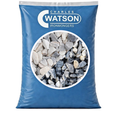 Charles Watson Polar Ice Chippings Polybag 20mm Decorative Stone Approx. 20Kg from B&Q