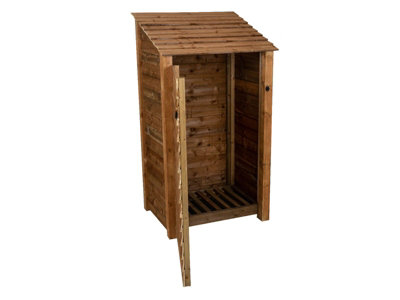 Arbor Garden Solutions Wooden Log Store With Door W-99CmH-180CmD-88CmBrown Finish from B&Q
