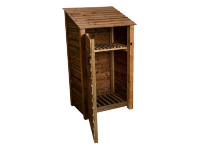 Arbor Garden Solutions Wooden Log Store With Door And Kindling Shelf W-99CmH-180CmD-88CmBrown Finish from B&Q