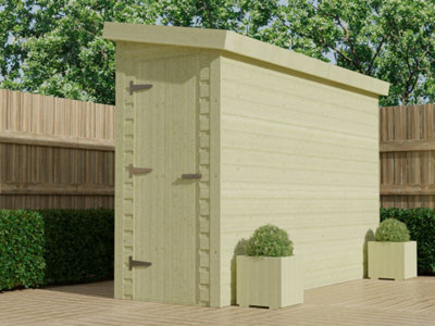 Arbor Garden Solutions Narrow Alleyway Shed, 4.5M X 1.8M, Single Door