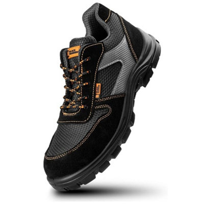 B&Q -  1997 Composite Toe Cap Safety Trainers Metal Free Lightweight Work Shoes Footwear Suede Leather (9 Uk)