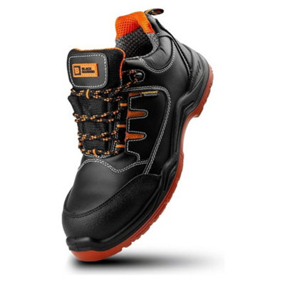 B&Q -  9007 Men's Safety Trainers Genuine Leather Waterproof Composite Toe Non-Slip Lightweight Work Shoes (8 Uk)