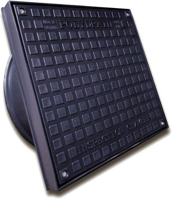 Drainage 320mm Inspection Chamber Cover Square Manhole Drain Cover from B&Q