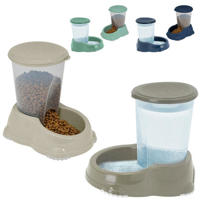 Cat Centre.Direct Cat Centre Smarty Pet Snacker + Sipper 1.5L Grey (Set Of 2) from B&Q