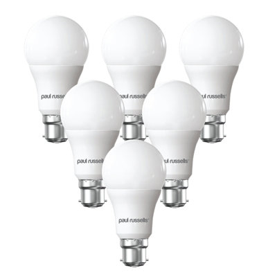 Paul Russells Led Gls Light Bulbs Bayonet B22 Bc100W Equivalent13W 1521Lm Led Bulbs6500K Day LightPack Of 6 from B&Q