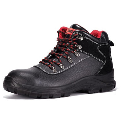 B&Q -  7777 Mens Safety Boots Waterproof Leather Steel Toe Cap Work Shoes Ankle Footwear S3 Src (10 Uk)