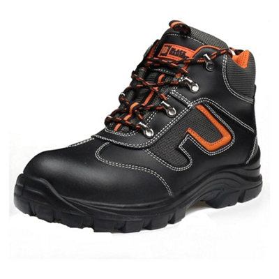 B&Q -  6652 Mens Leather Safety Boots S3 Src Steel Toe Cap Work Shoes Ankle Hiking Walking (12 Uk)