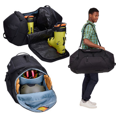 Thule Roundtrip Ski Boot Bag 80L Black Travel Duffel For Ski & Snowboard from B&Q