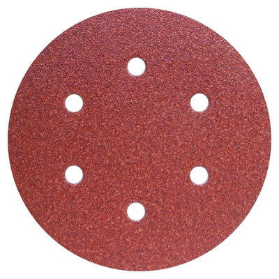 SolaDirect 10 X 150mm Sanding Discs Sandpaper 6 Holes Pads Gls3 (Grit 80) from B&Q