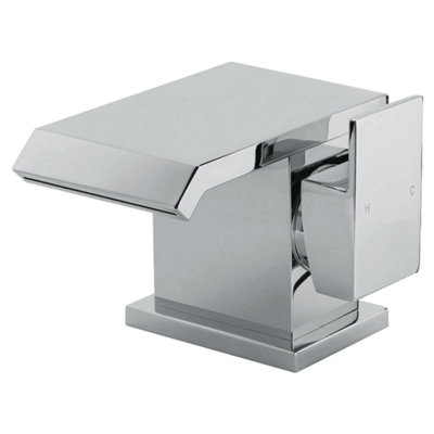 RAK Ceramics Rak Cubis Polished Chrome Basin Mono Mixer TapModern Solid Brass Design With 15-Year Guarantee from B&Q