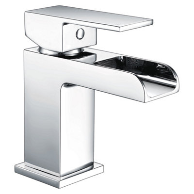 RAK Ceramics Rak Art Polished Chrome Waterfall Basin Mixer TapSolid Brass & Wras Approved from B&Q