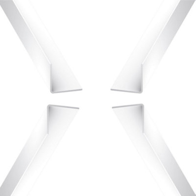 Cezar Plastic Corner Trim 90 Degree Edge Angle (W) 40mm X 40mm (L) 1 Metre from B&Q