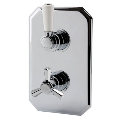 RAK Ceramics Rak Washington Thermostatic Wall Mount Dual Outlet Concealed Shower Valve Chrome from B&Q