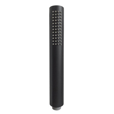 Nes Home Minimalist Pencil Handheld Shower Head Handset Matte Black from B&Q
