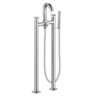 B&Q -  Indigo Freestanding Chrome Bath Mixer Filler Shower Tap