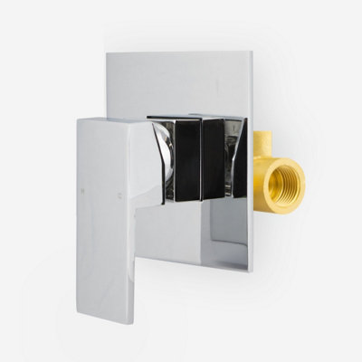 B&Q -  Lavvy Wall Mounted Square Concealed Valve 1/2" Hot & Cold Mixer