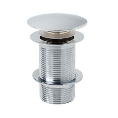 Nes Home Push Button Unslotted Basin Waste Sprung Chrome from B&Q