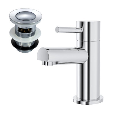 Nes Home Murphy Cloakroom Mono Basin Mixer Faucet Tap & Waste Chrome from B&Q